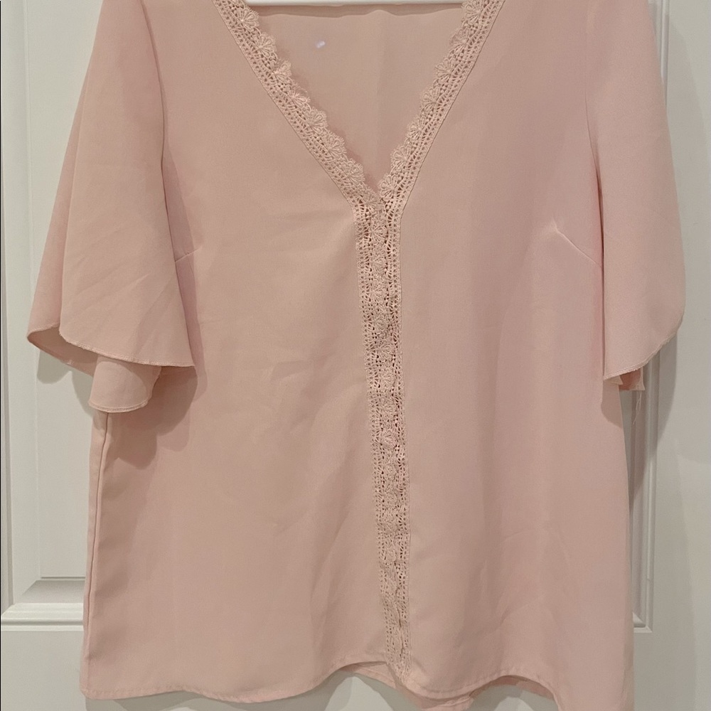 SHEIN Light Pink Blouse